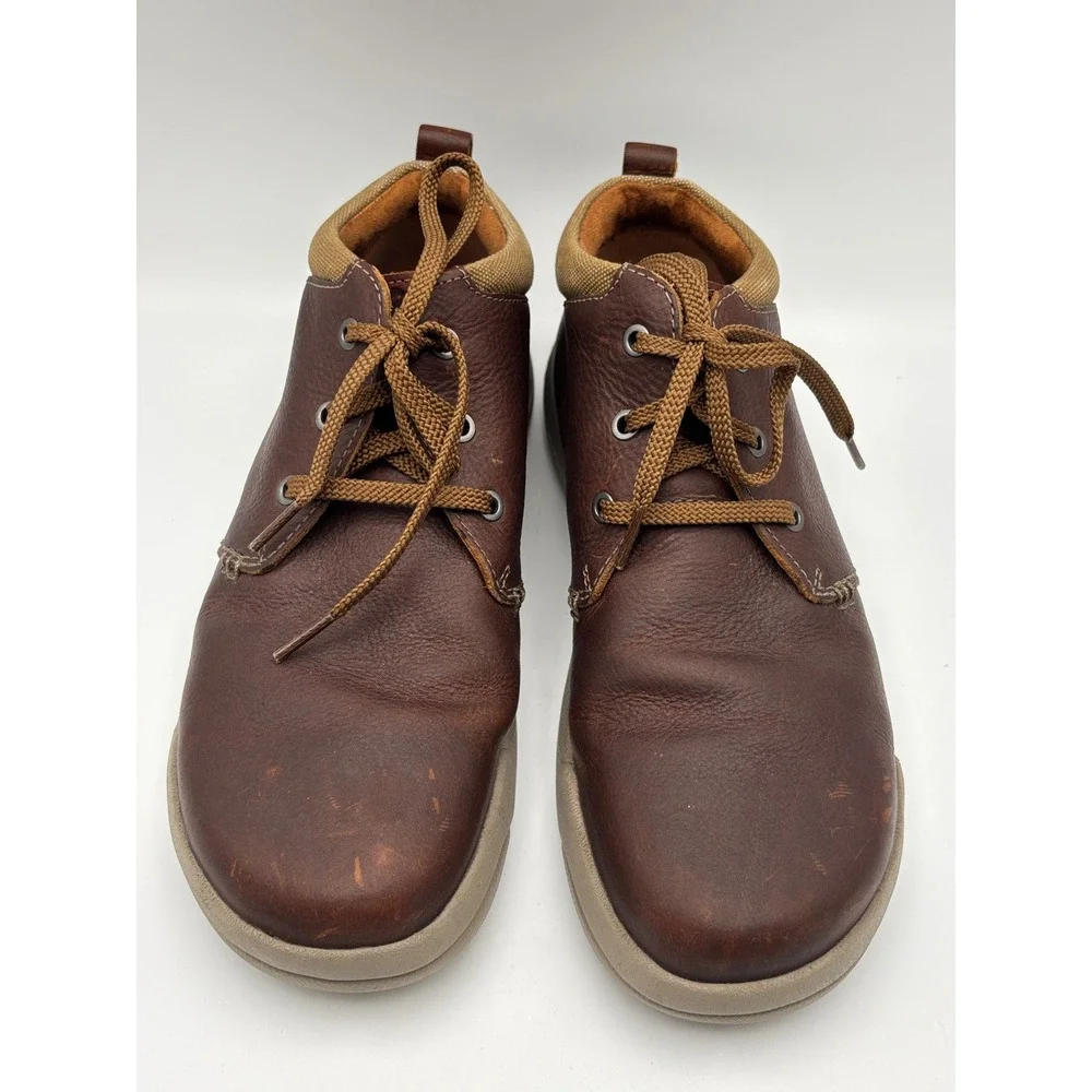 Clarks Collection Extreme Comfort Brown Leather Chukka Boots Mens 9.5
